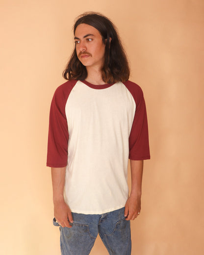 UNISEX BASEBALL TEE - MAROON